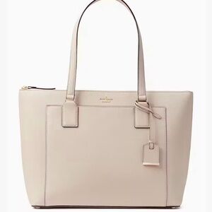 NWT Kate Spade Cameron Street Audrey Tote Bag Purse Tan Cream Large Office